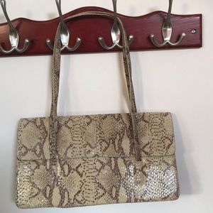 Snakeskin print leather handbag by Alfani NWOT